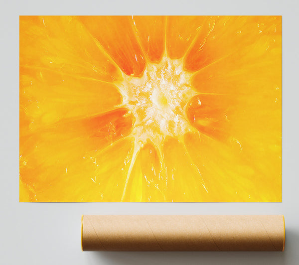 The Centre Of An Orange Print