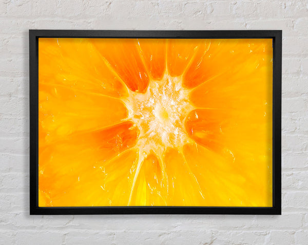 The Centre Of An Orange Framed Print