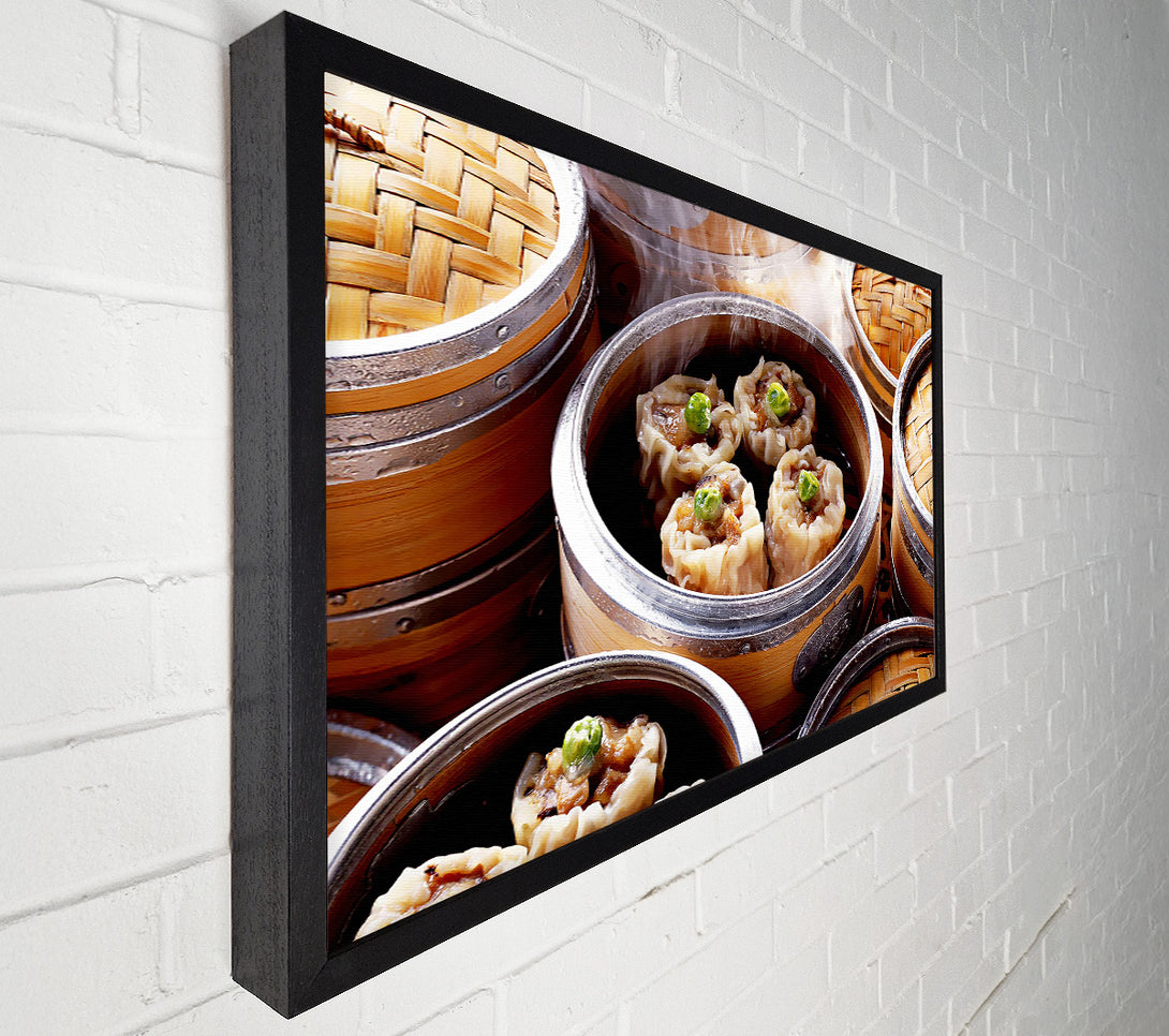  A Canvas Print of Steaming Dimsum Canvas Wall Art