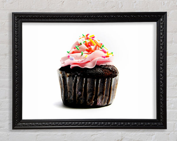 Chocolate Pink Cupcake Framed Print