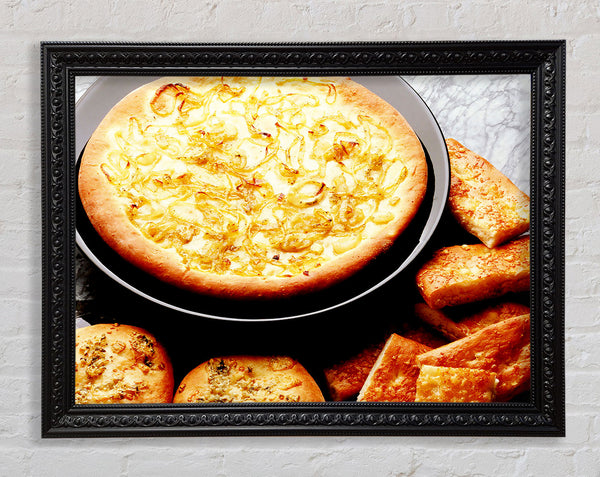 Garlic Bread Feast Framed Print