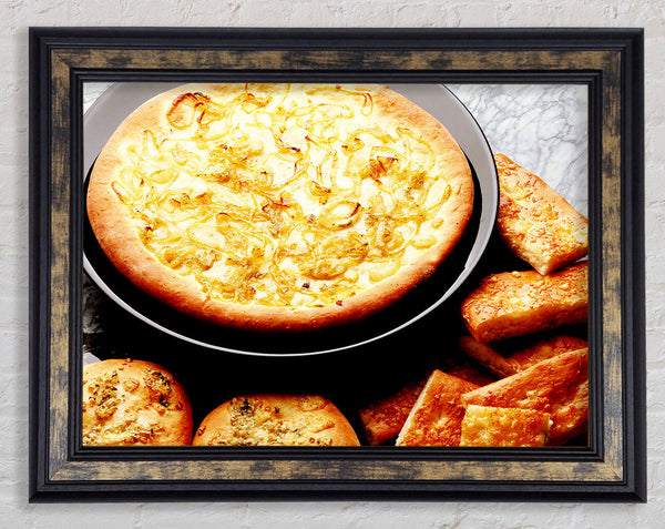 Garlic Bread Feast Framed Print