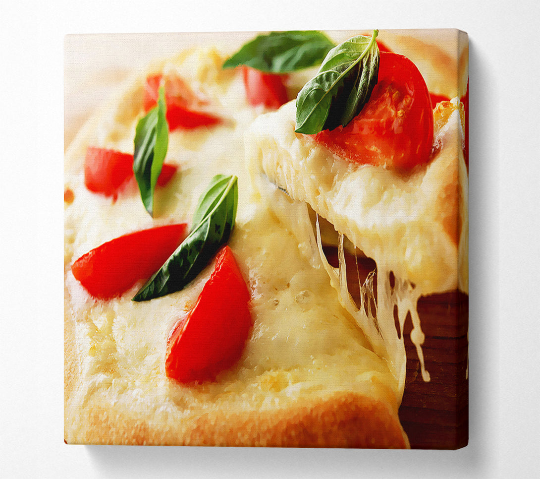  A Canvas Print of Cheese And Tomato Pizza Canvas Wall Art