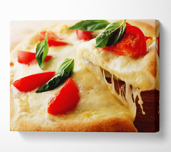  A Canvas Print of Cheese And Tomato Pizza Canvas Wall Art