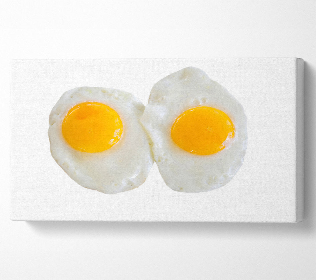  A Canvas Print of Double Fried Eggs Canvas Print