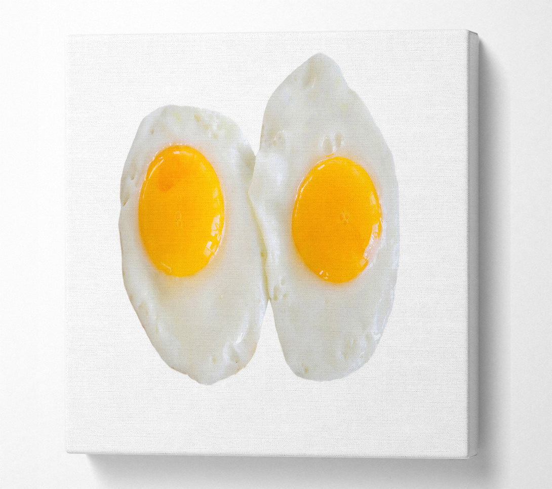  A Canvas Print of Double Fried Eggs Canvas Print