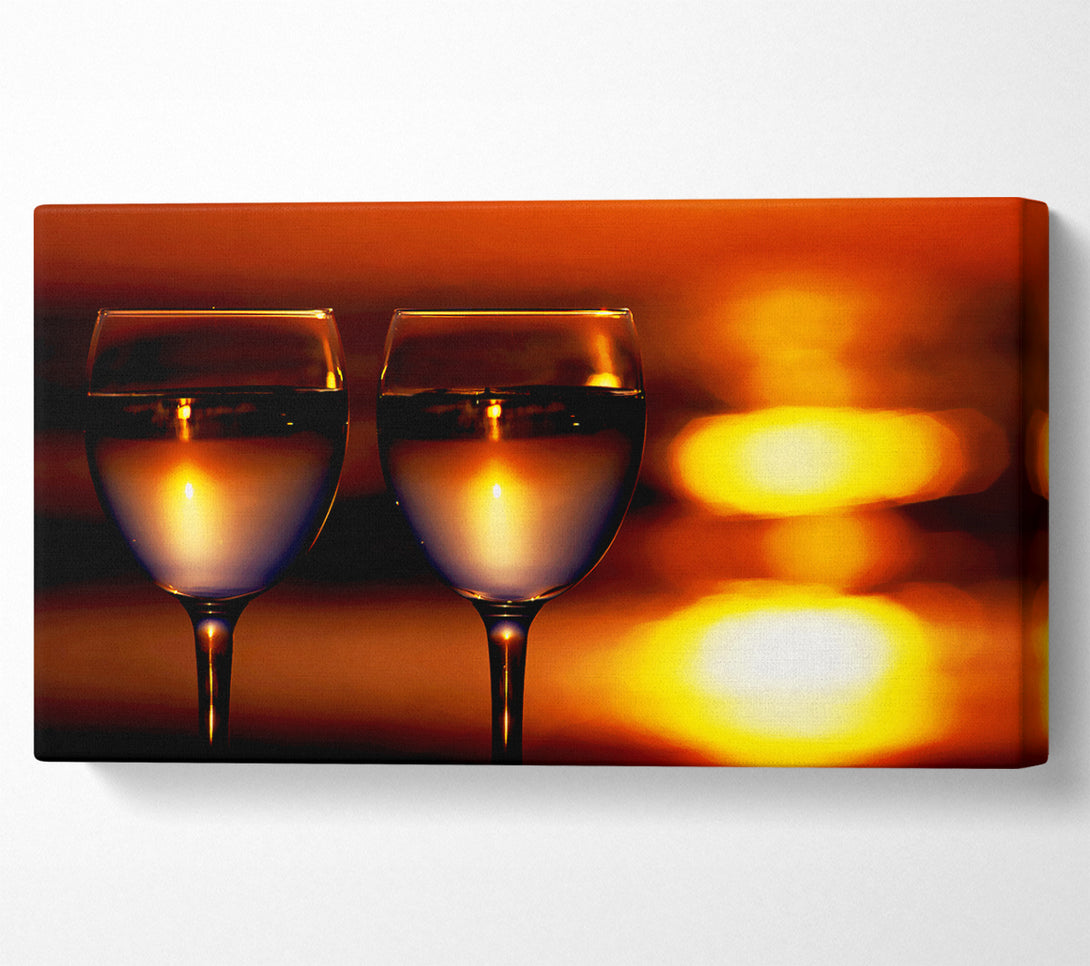  A Canvas Print of Sunset Wine Lovers Canvas Wall Art