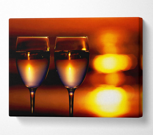  A Canvas Print of Sunset Wine Lovers Canvas Wall Art