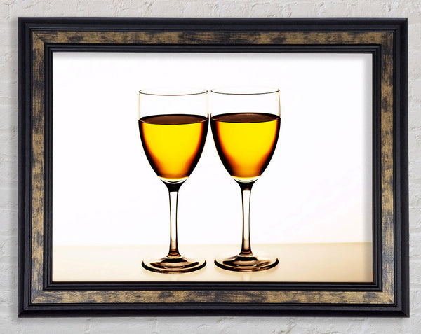 White Wine Duo Framed Print