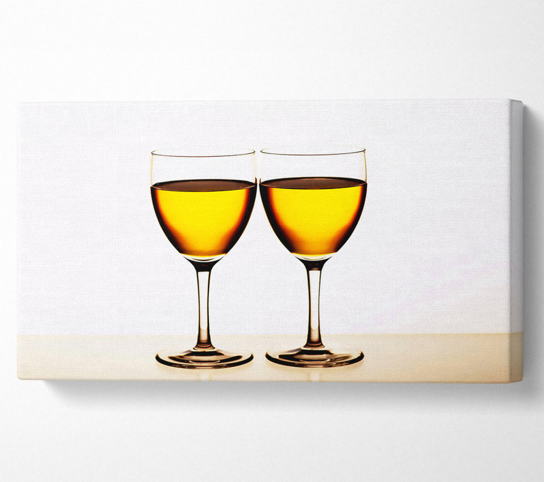  A Canvas Print of White Wine Duo Canvas Print