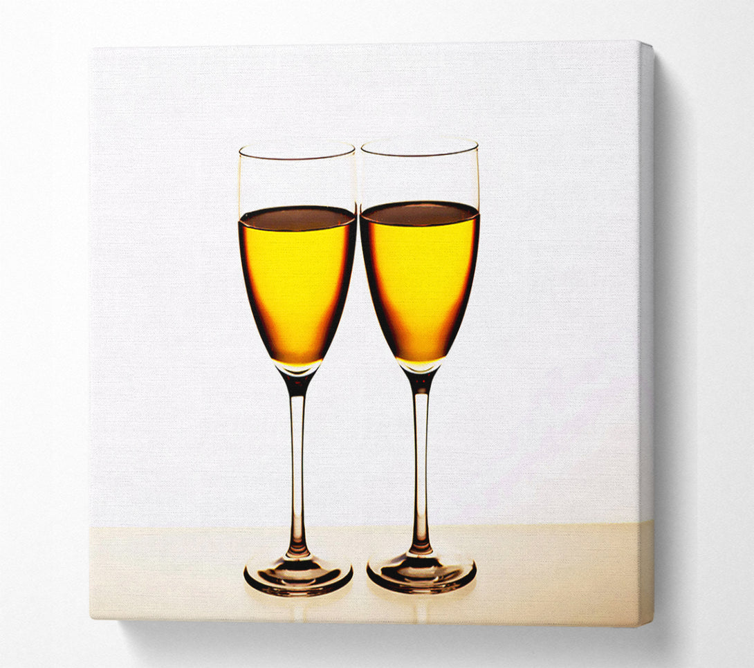  A Canvas Print of White Wine Duo Canvas Print