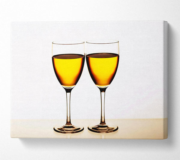  A Canvas Print of White Wine Duo Canvas Print