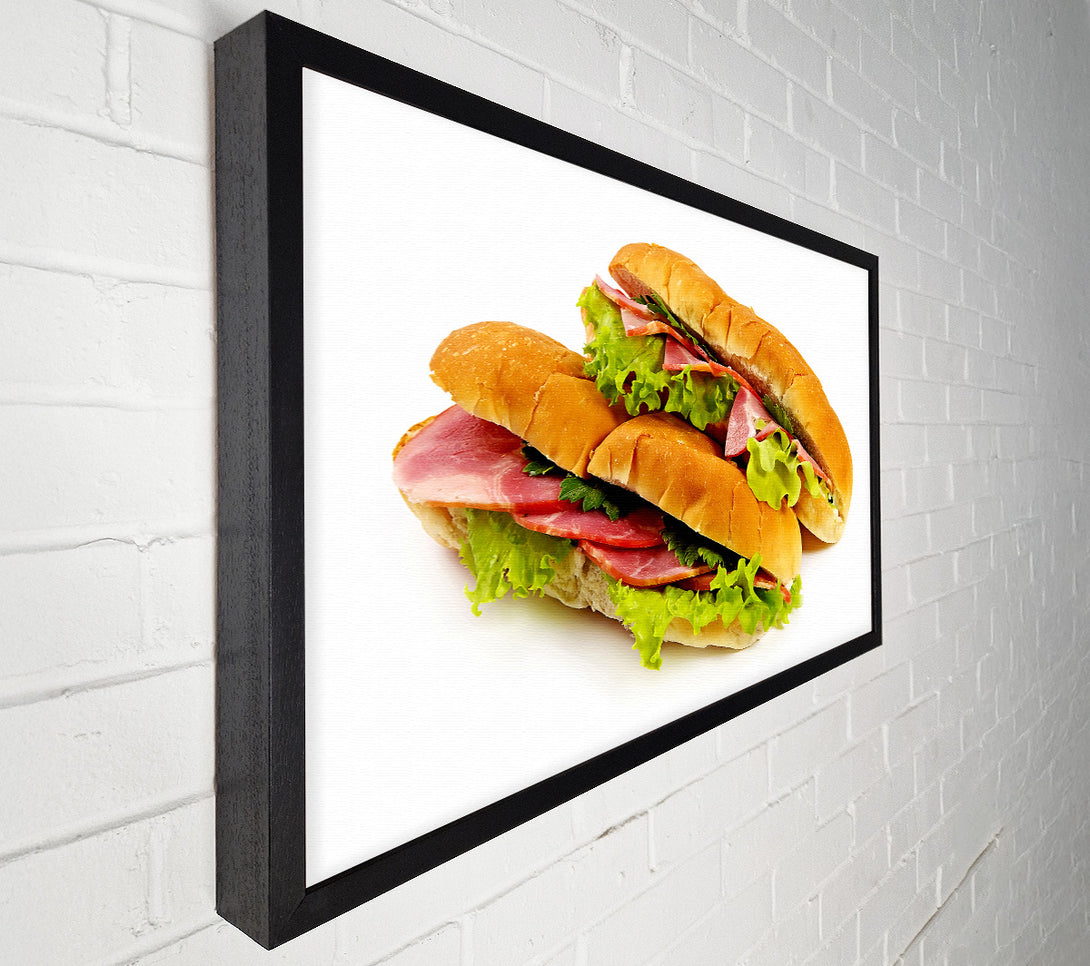  A Canvas Print of Ham Sandwiches Canvas Art