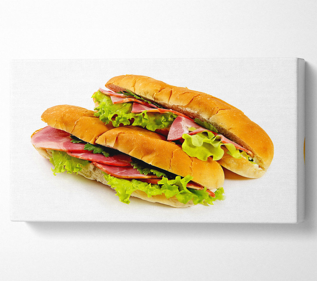  A Canvas Print of Ham Sandwiches Canvas Art
