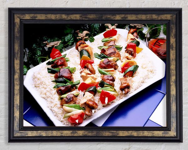 Kebab Platter Framed Print
