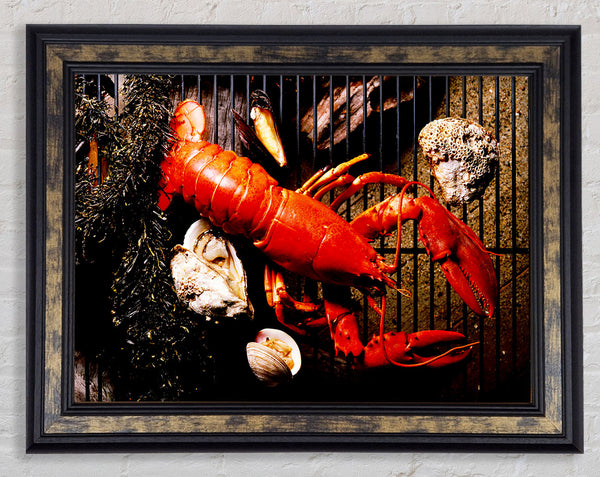 Lobster Barbeque Framed Print