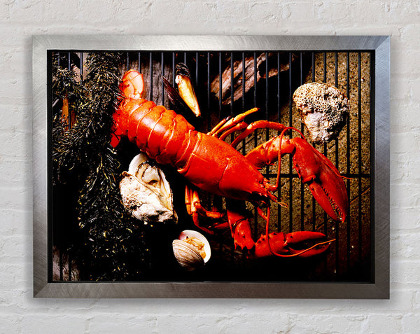 Lobster Barbeque Framed Print