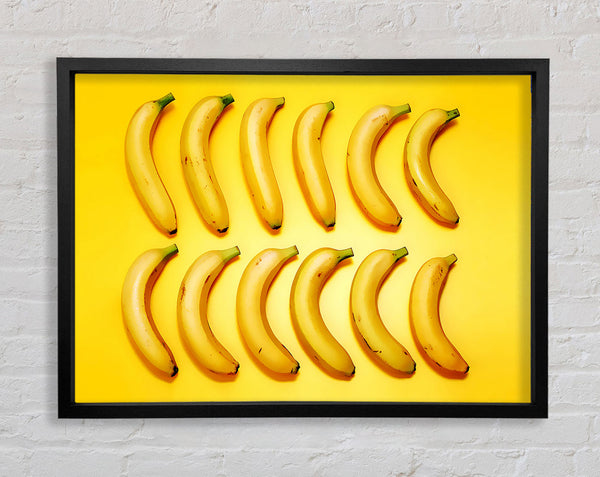Banana Line-Up Framed Print