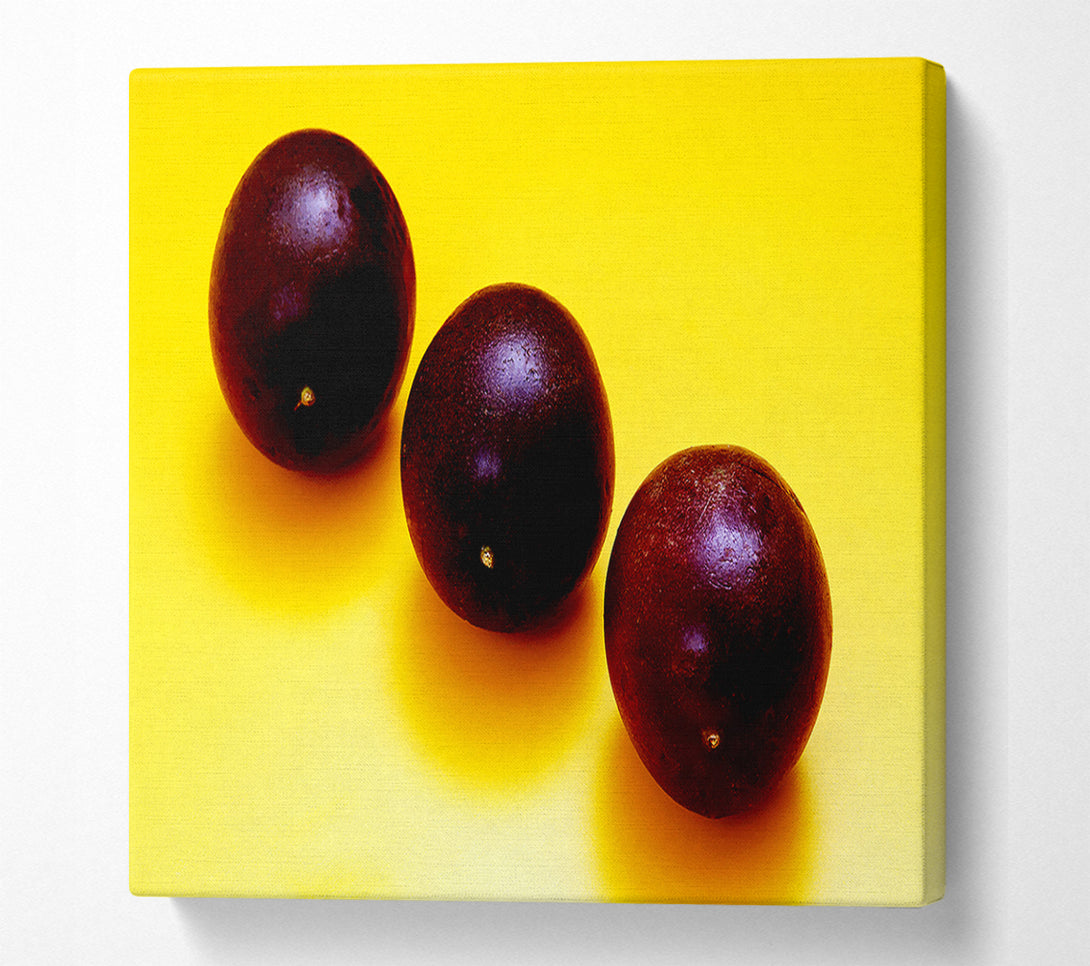  A Canvas Print of Plums Trio Canvas Art