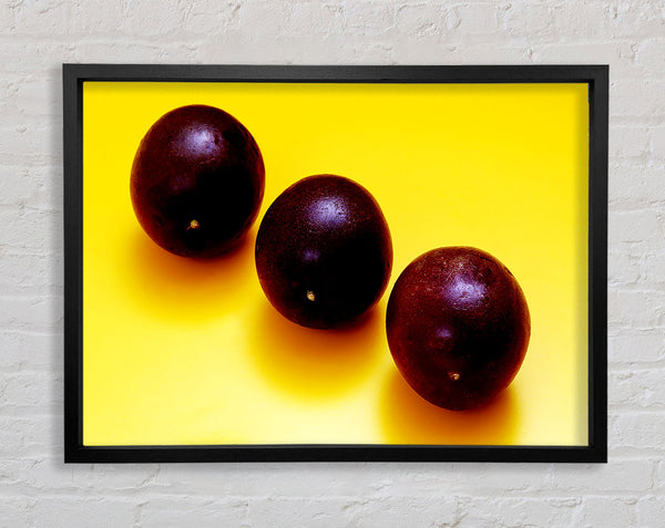 Plums Trio Framed Print
