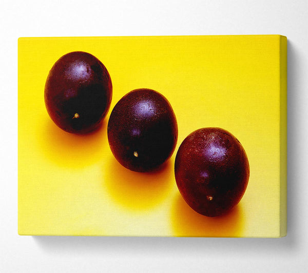  A Canvas Print of Plums Trio Canvas Art