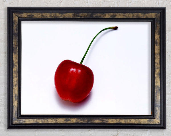 Single Cherry Framed Print