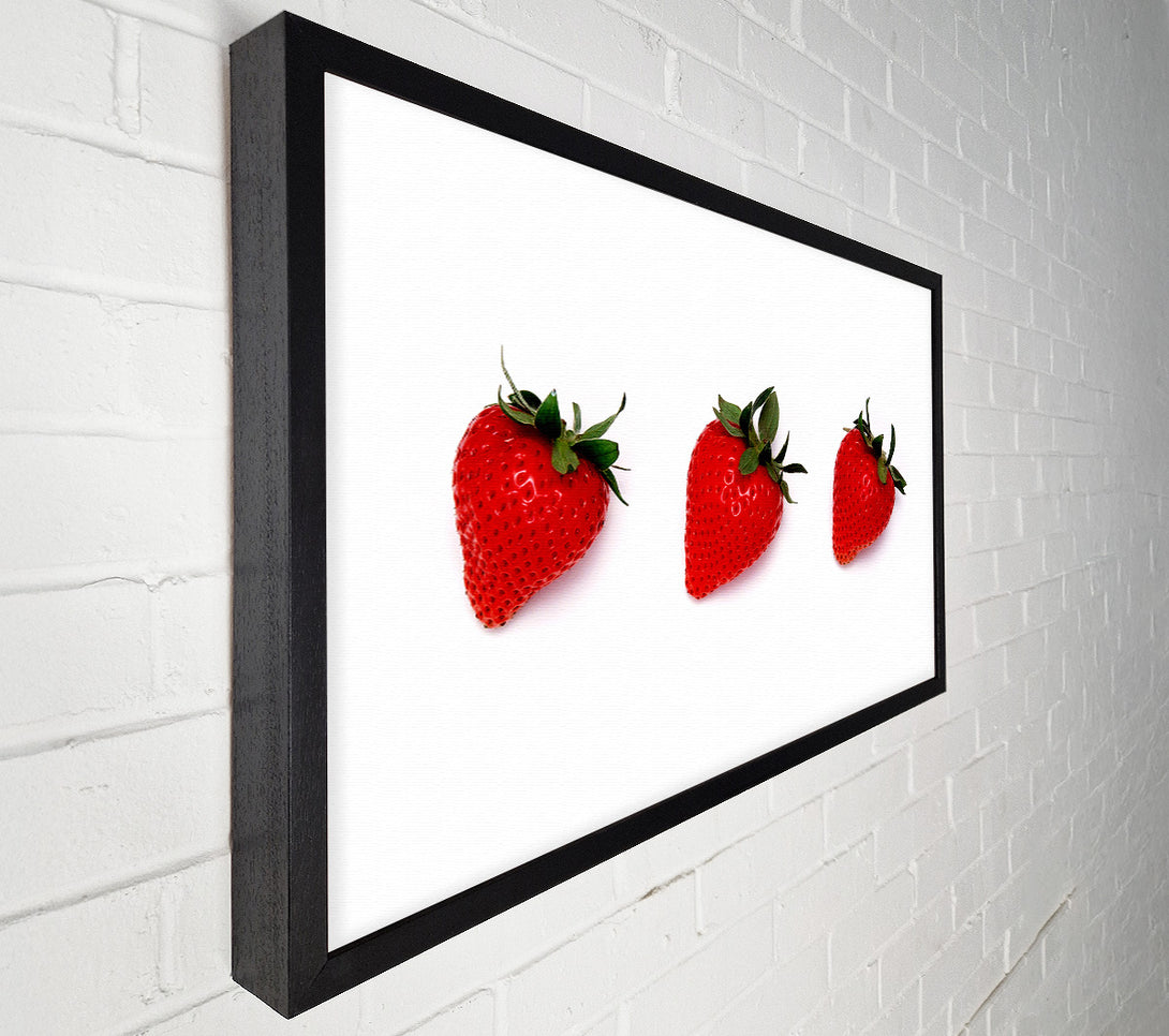  A Canvas Print of Trio Of Strawberrys Canvas Print