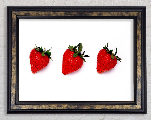 Trio Of Strawberrys Framed Print