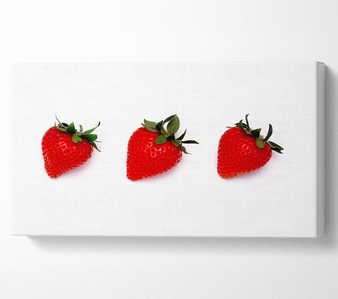  A Canvas Print of Trio Of Strawberrys Canvas Print