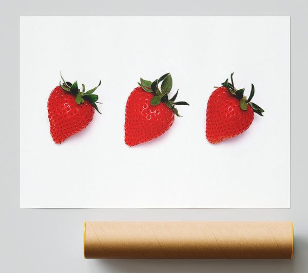 Trio Of Strawberrys Poster