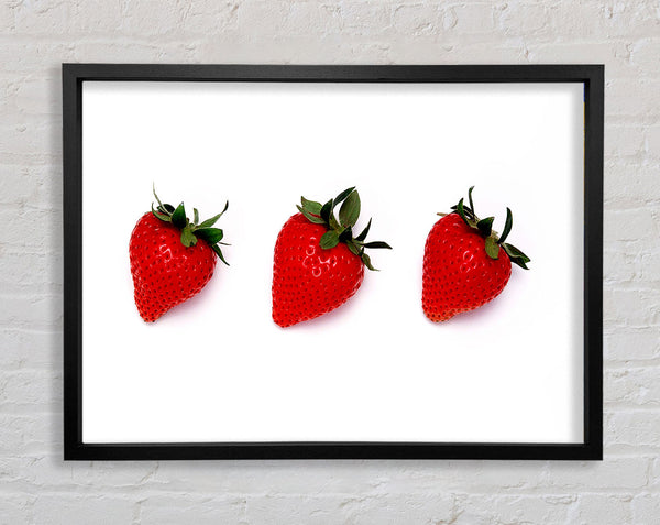 Trio Of Strawberrys Framed Print