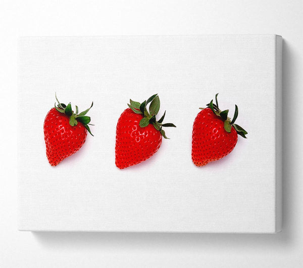  A Canvas Print of Trio Of Strawberrys Canvas Print