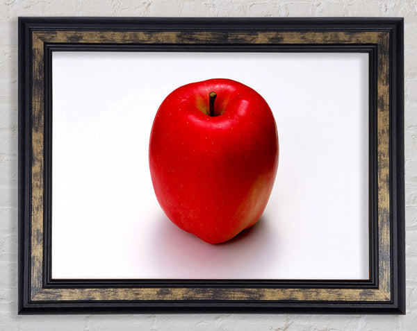 Single Red Apple Framed Print