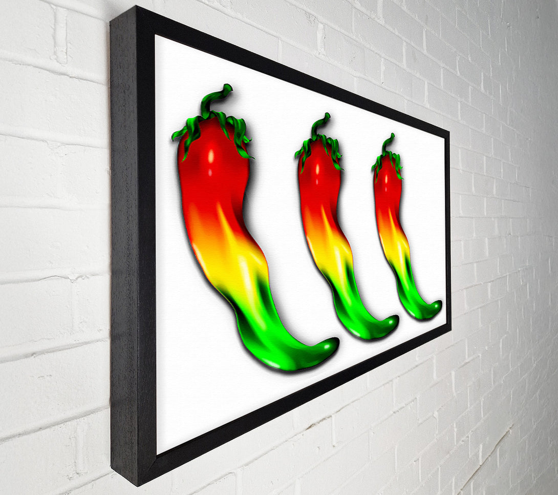  A Canvas Print of Chilli Trio Canvas Print