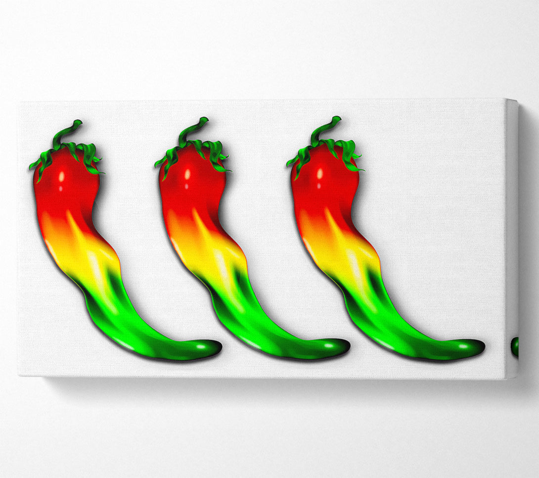  A Canvas Print of Chilli Trio Canvas Print