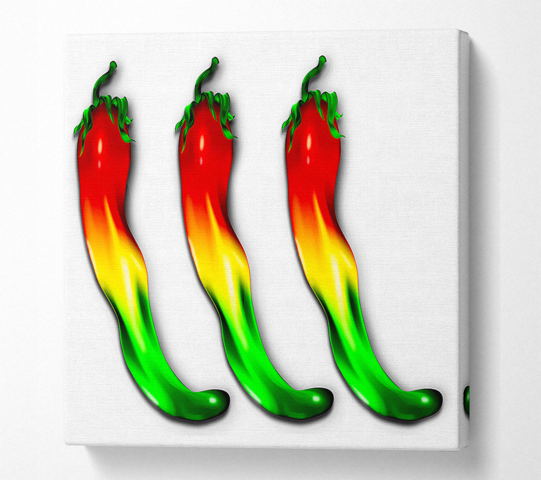  A Canvas Print of Chilli Trio Canvas Print