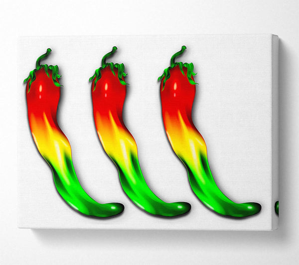  A Canvas Print of Chilli Trio Canvas Print