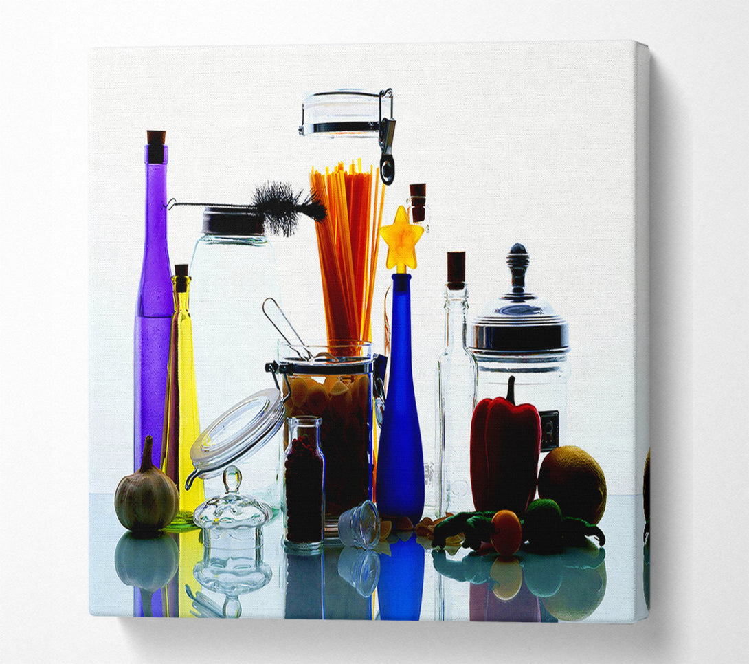  A Canvas Print of Kitchen Utensils Canvas Wall Art