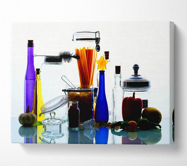  A Canvas Print of Kitchen Utensils Canvas Wall Art