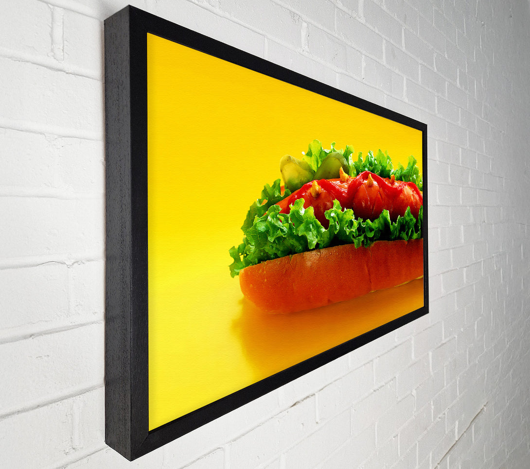  A Canvas Print of Hot Dog With Everything Canvas Print