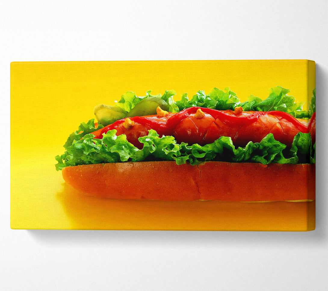  A Canvas Print of Hot Dog With Everything Canvas Print