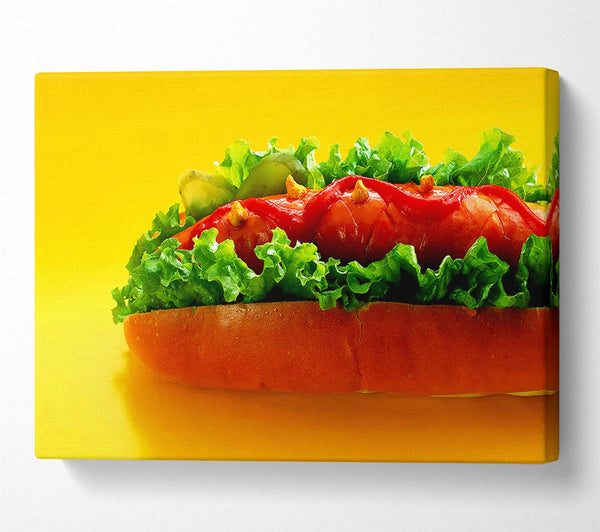  A Canvas Print of Hot Dog With Everything Canvas Print