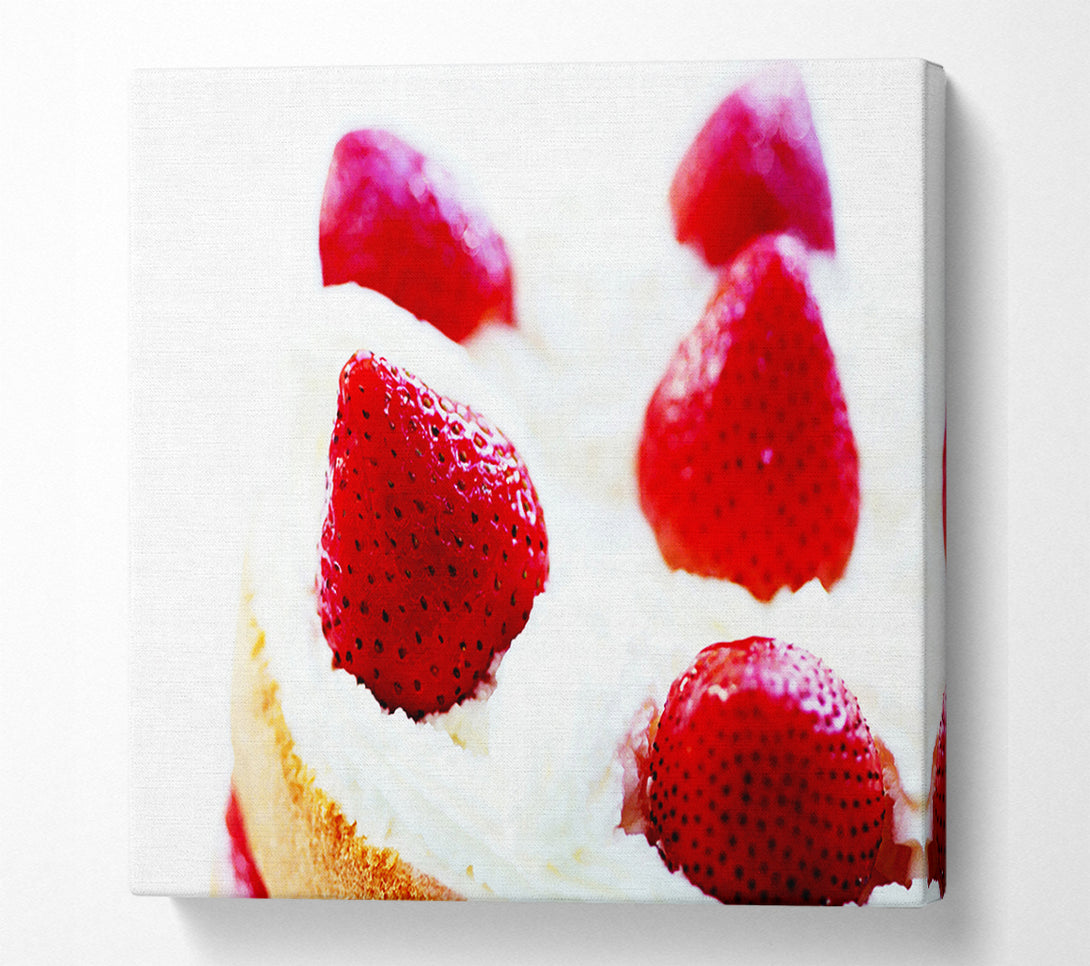  A Canvas Print of Strawberry Cream Pie Canvas Art