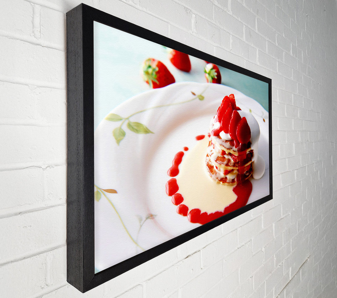  A Canvas Print of Strawberry Pancakes Canvas Print