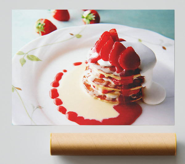 Strawberry Pancakes Print
