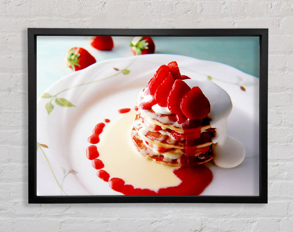 Strawberry Pancakes Framed Print