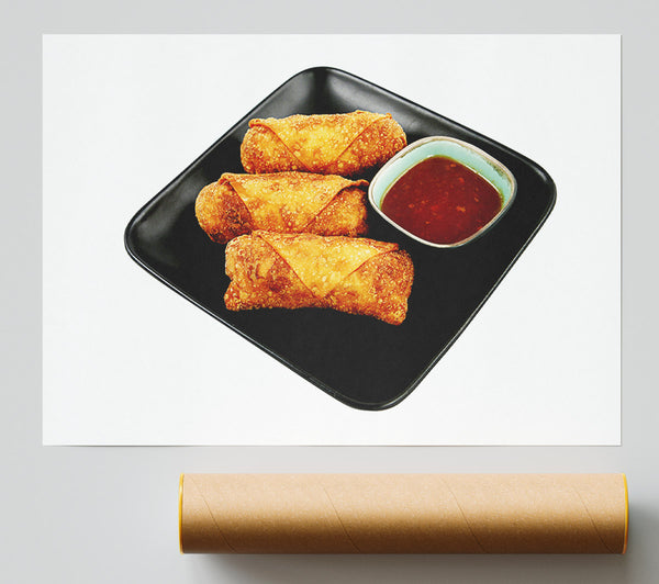 Spring Roll Dips Poster