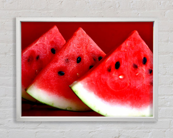 Melon Wedges Framed Print