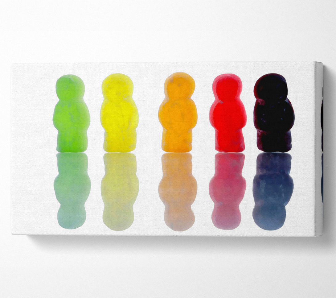  A Canvas Print of Jelly Baby March Canvas Wall Art