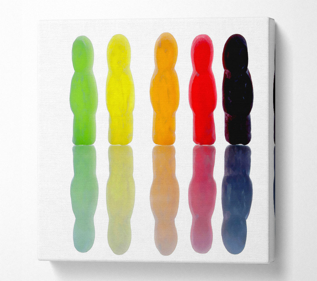  A Canvas Print of Jelly Baby March Canvas Wall Art